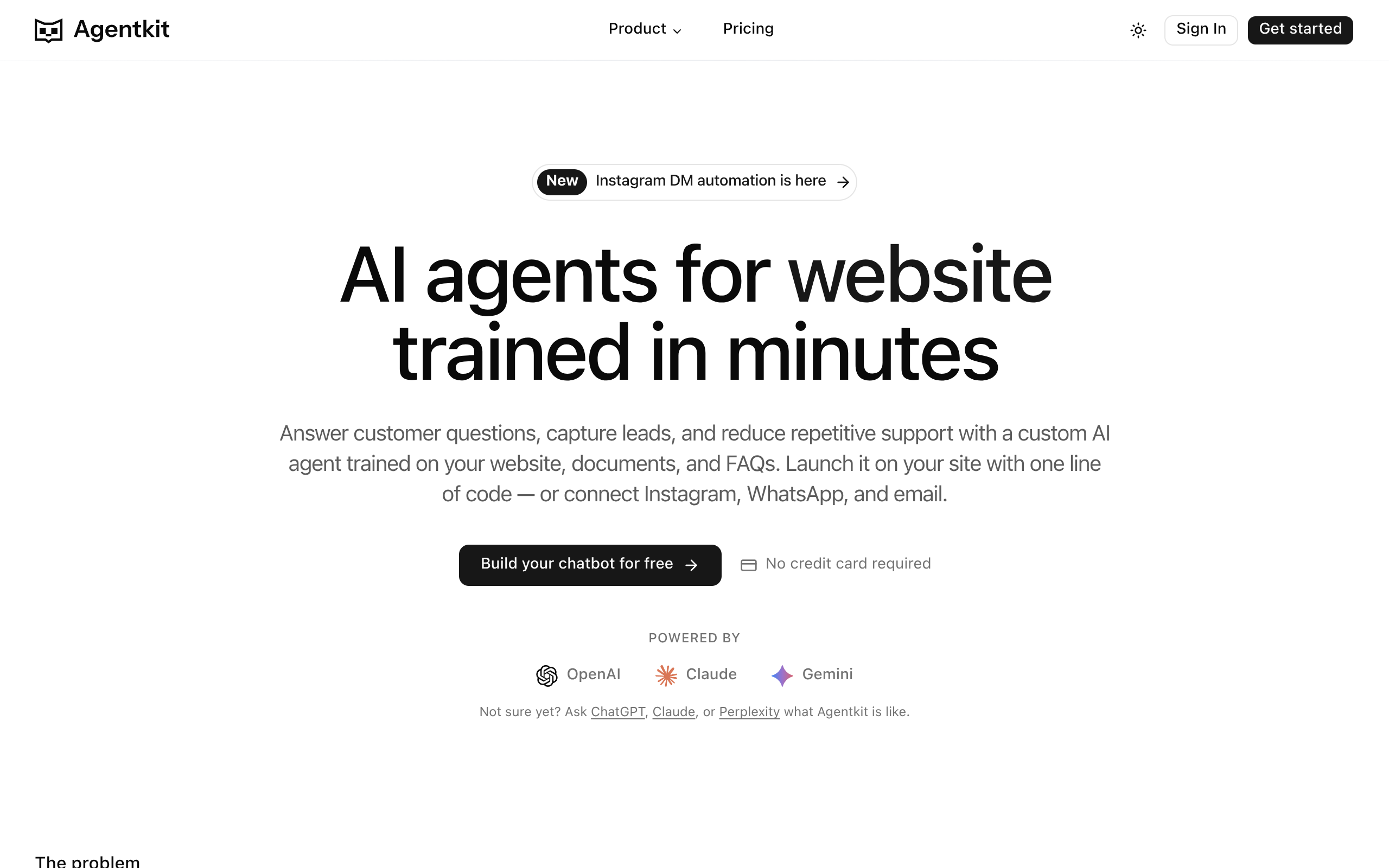 screenshot of Agentkit