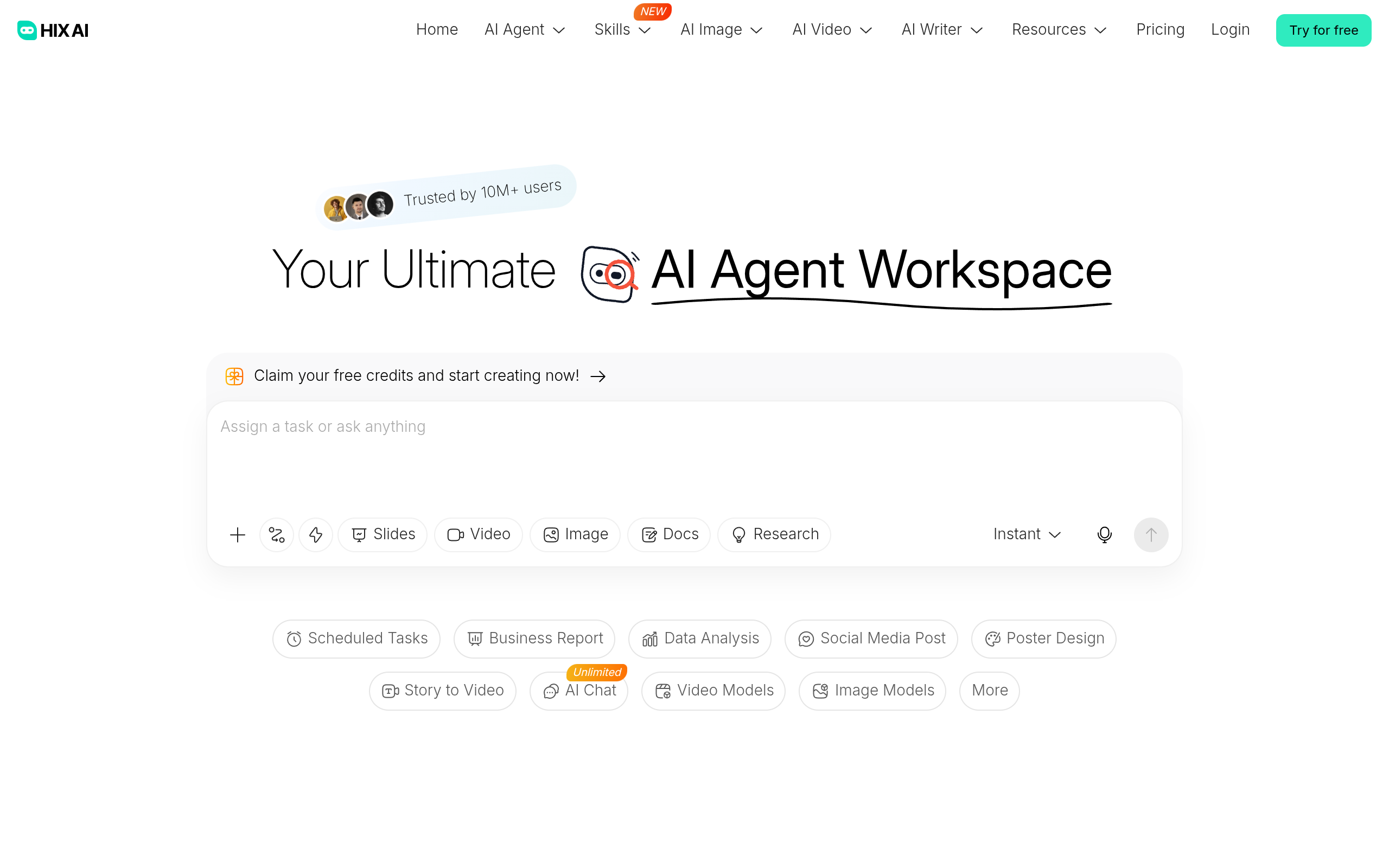 screenshot of Hix AI