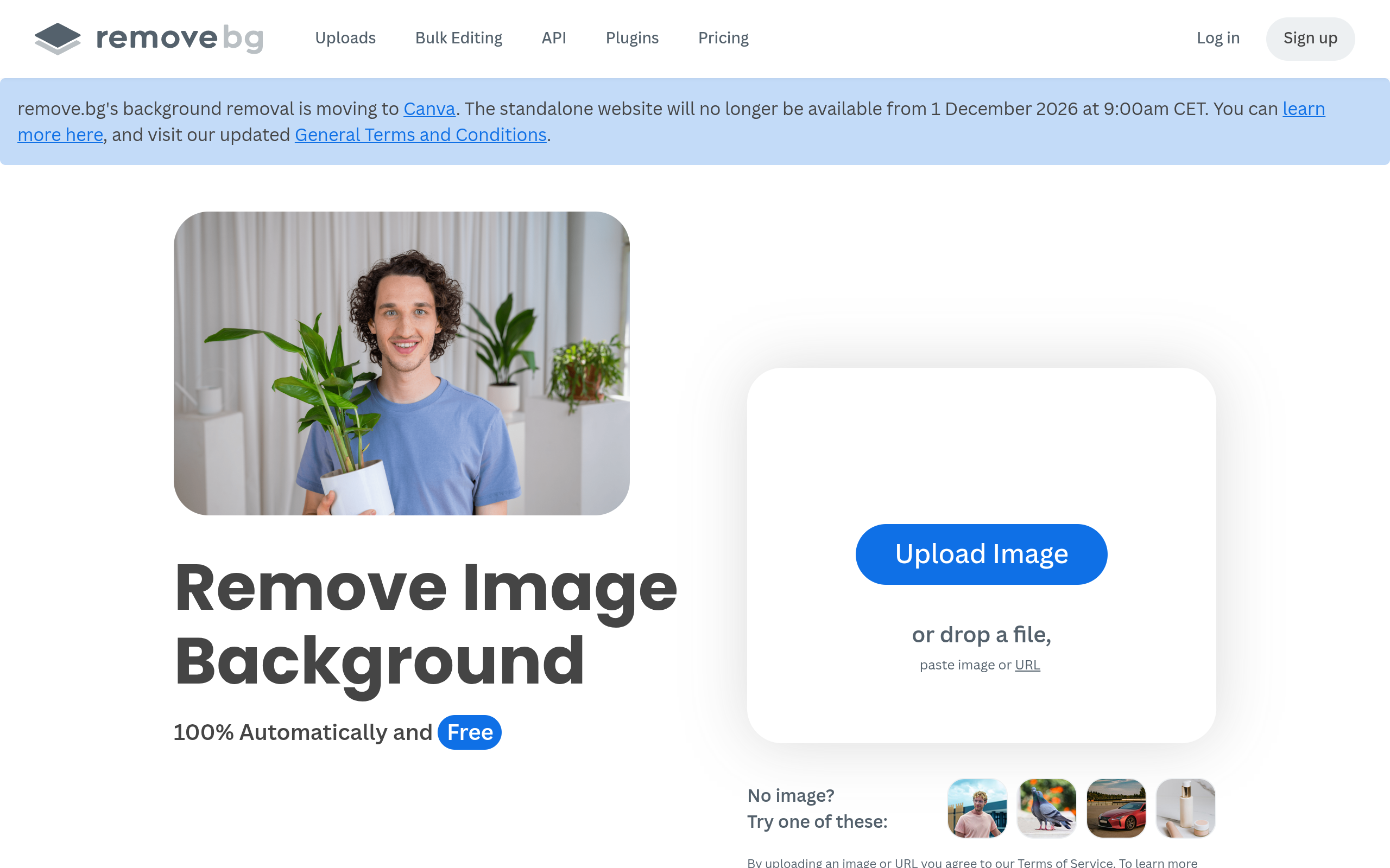 screenshot of Remove.bg