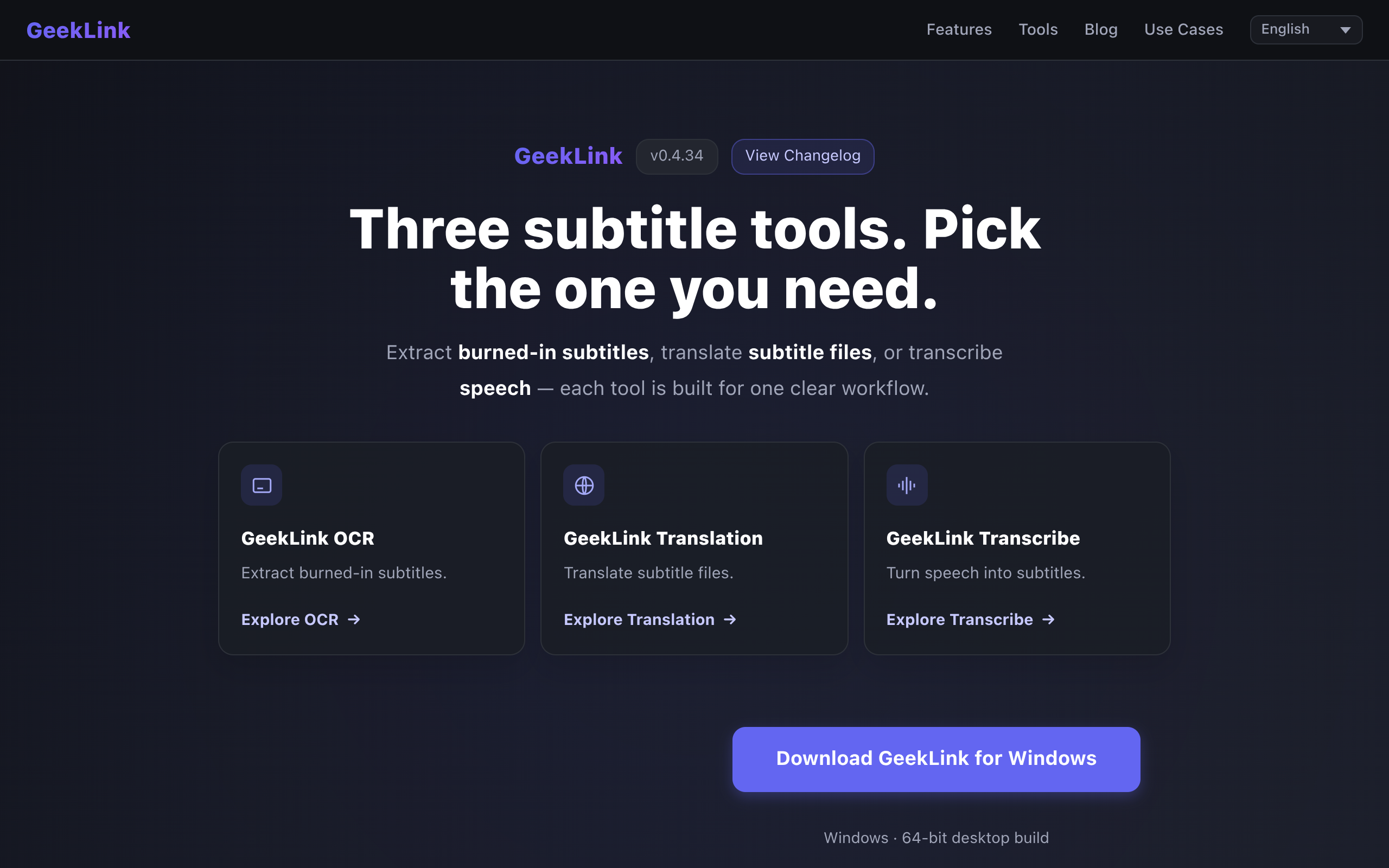 screenshot of GeekLink