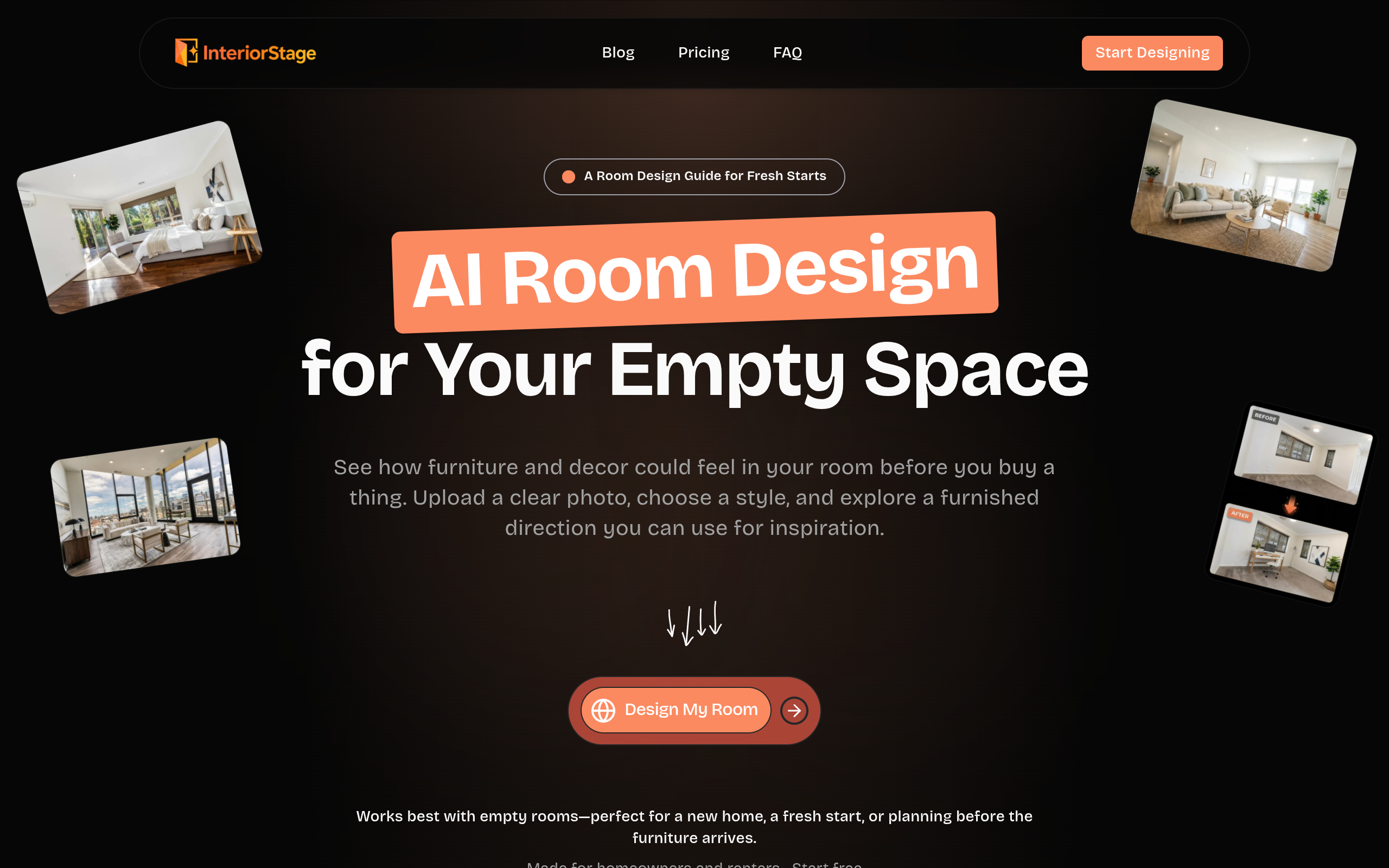 screenshot of InteriorStage AI